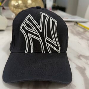 New Era Black Cap with White NY Embroidery new era